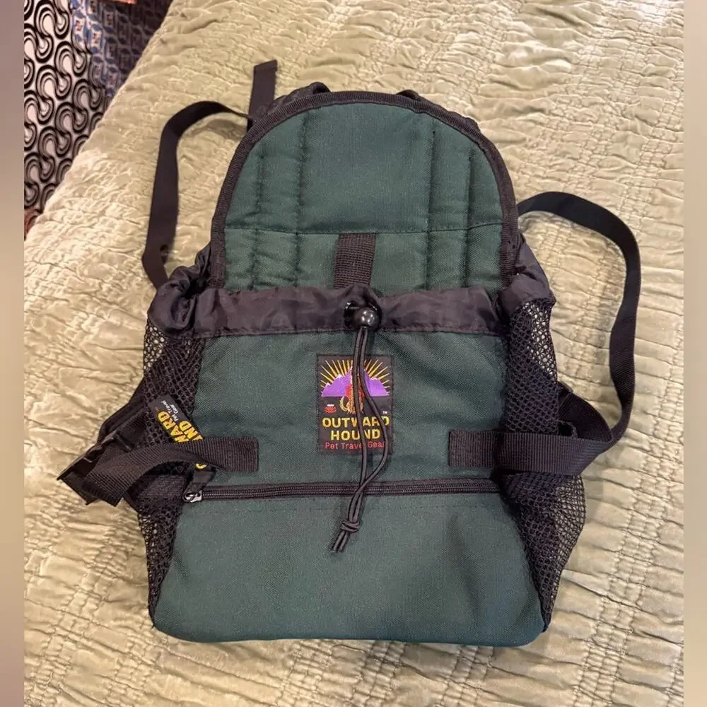 Outward Hound Green Backpack for pets small dogs